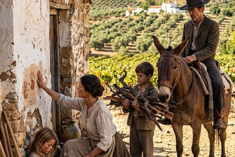 Un granjero viudo se detiene al ver a una familia levantando una casa de barro… jamás imaginó que ellos terminarían cambiando su vida para siempre.