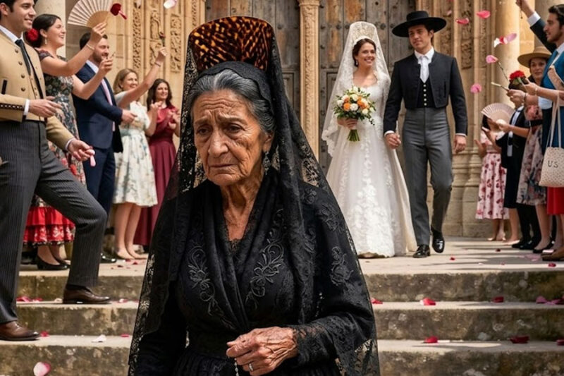 Cuando llegué a la boda de mi hijo, me cerró el paso en la puerta de la iglesia y dijo: “Yo no te invité, mamá. Toda la familia decidió que ya no formas parte de nosotros”. Yo lo miré, apreté mi bolso y respondí en voz baja: “Está bien, hijo… pero no olvides revisar tu teléfono”. Lo que nadie sabía era que, esa tarde, la verdad ya venía en camino.