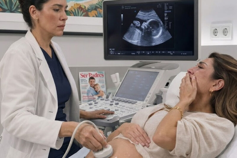 La doctora señaló la pantalla y dijo: