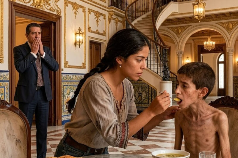 LA HIJA DEL MULTIMILLONARIO NO HABÍA COMIDO DURANTE 2 SEMANAS, HASTA QUE LLEGÓ EL NUEVO EMPLEADO MÁS POBRE… E HIZO LO QUE NADIE CREÍA POSIBLE…