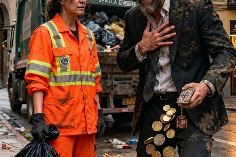 SE BAJÓ DE UN CAMIÓN DE BASURA Y SE ENCONTRÓ CON SU EXESPOSO MILLONARIO… LO QUE PASÓ DESPUÉS DEJÓ A TODOS SIN PALABRAS….