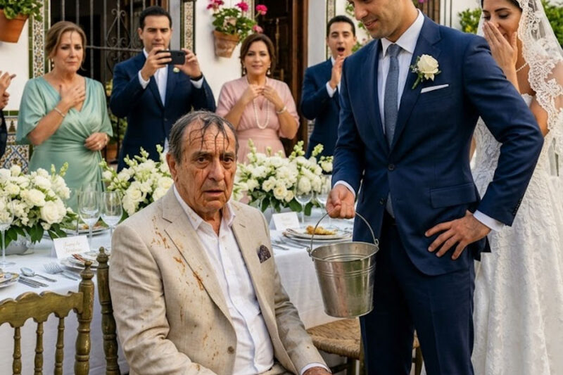 Lo humillaron con basura en la boda de su hija, sin imaginar que el “viejo pobre” tenía la prueba que destruiría a toda la familia