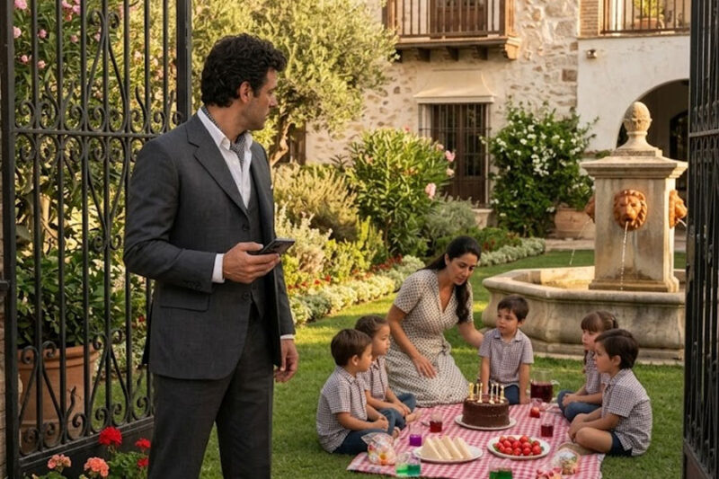 Un empresario olvidó el cumpleaños de sus 4 hijos y la desgarradora pregunta del menor lo paralizó: “¿Tú eres el papá?”. Lo que parecía una humilde fiesta organizada a escondidas por la empleada, terminó destapando la escalofriante traición que su propia madre ocultaba en la mansión.