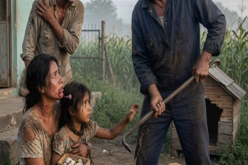 Siete días durmiendo en la tierra, comiendo de platos sucios y atadas a una casa de perro. La pequeña niña resistió en silencio hasta ver llegar al único hombre capaz de destrozar al monstruo de su padre. “Ya llegué, estoy aquí”.