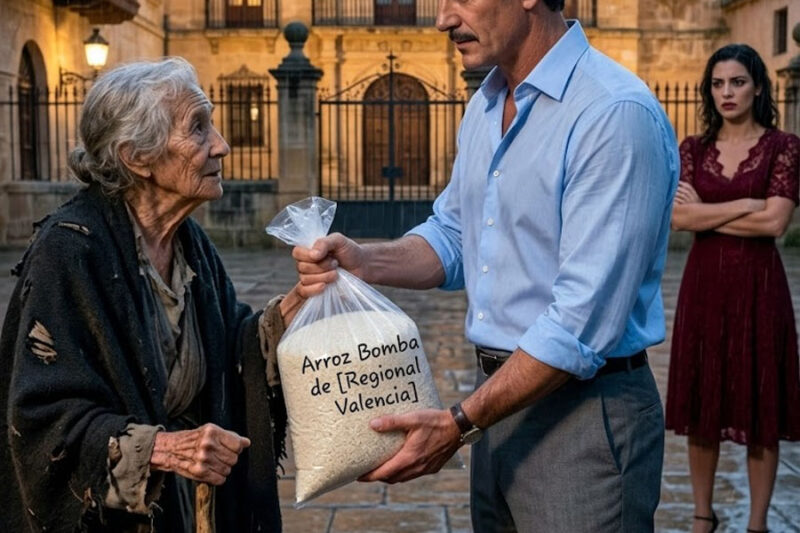 Una madre de 70 años va a ver a su hijo para pedirle dinero para comida. El hijo solo le da una bolsa de arroz y la despide fríamente…