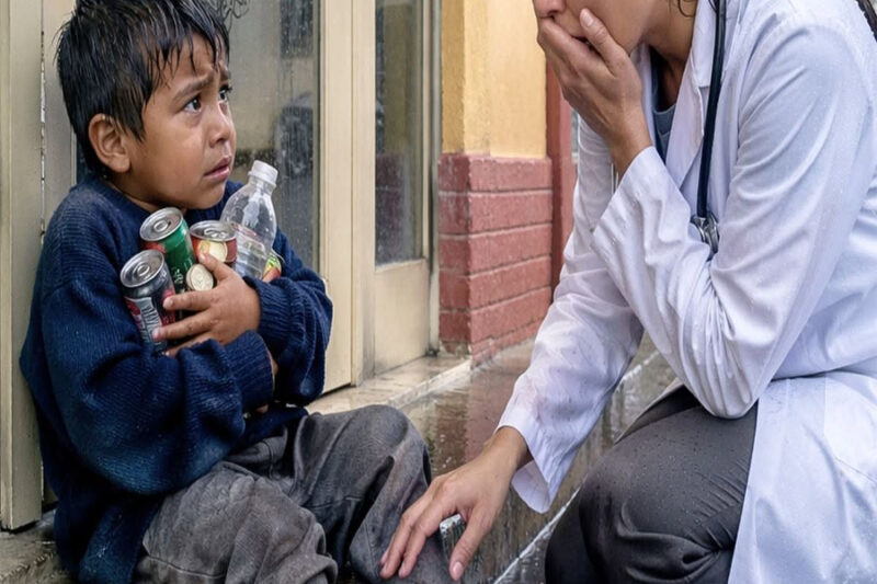 Creí que mi hijo vivía protegido en una familia rica, hasta que llegó empapado a un consultorio con monedas y juguetes rotos diciendo: “traigo para pagar”, y al levantarle el pantalón entendí que alguien había convertido su infancia en miedo.