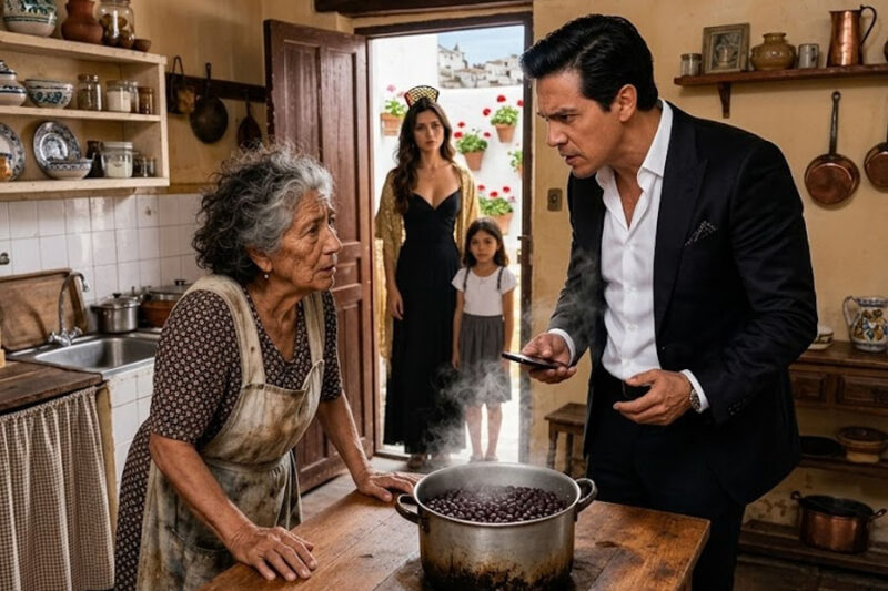 Su hijo millonario vio que su mamá cenaba frijoles de caridad y preguntó: “¿Dónde quedaron los 50,000 pesos que te mandaba cada mes?”