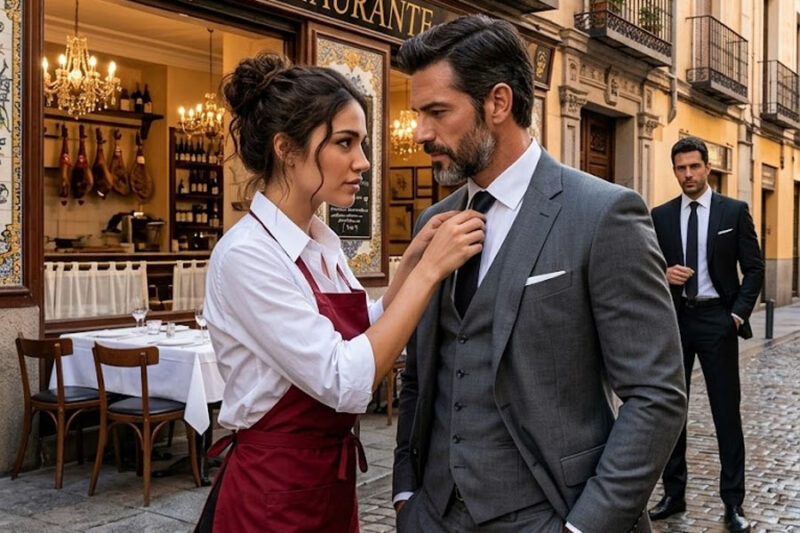 La empleada le arregló la corbata al jefe más temido y le susurró: “No suba al coche… su chofer lo va a matar”