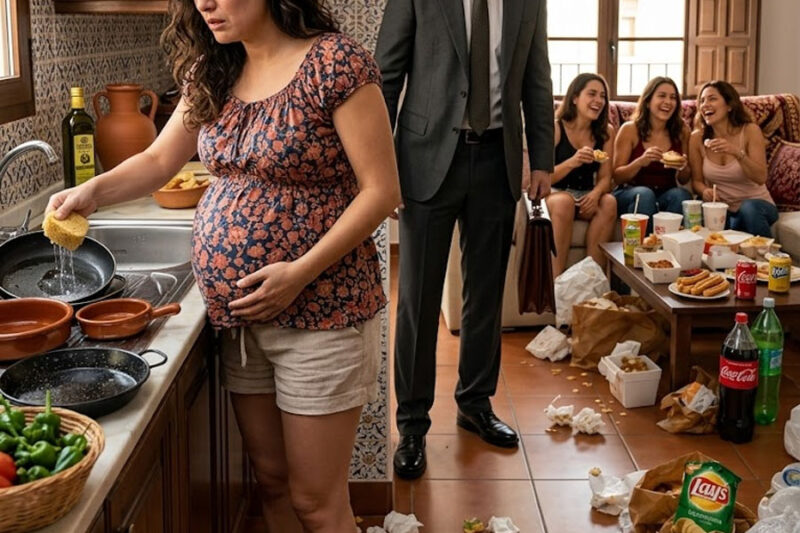 Llegó a casa a las 22:00 y encontró a su esposa con 8 meses de embarazo lavando los platos de su familia… pero al descubrir lo que habían tirado a la basura, tomó 1 decisión implacable.