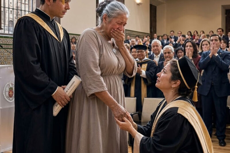 En plena ceremonia, mi mamá escondía sus manos rotas para que nadie la juzgara, pero una profesora se arrodilló frente a ella y dijo: “Usted cambió mi vida” ; entonces entendí que el diploma no era lo más importante de aquel día