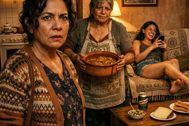 FUI A VISITAR LA CASA DE MI YERNO Y VI A LA OTRA ABUELA TRABAJANDO COMO SI FUERA LA SIRVIENTA… MIENTRAS MI HIJA ESTABA SENTADA COMIENDO BOTANAS Y ME DIJO ALGO TAN DESCARADO QUE ENTRÉ DIRECTO A LA COCINA A PREGUNTARLE TODO… Y DESCUBRÍ UNA VERDAD TAN DOLOROSA QUE ME DEJÓ HELADA. RESULTA QUE…