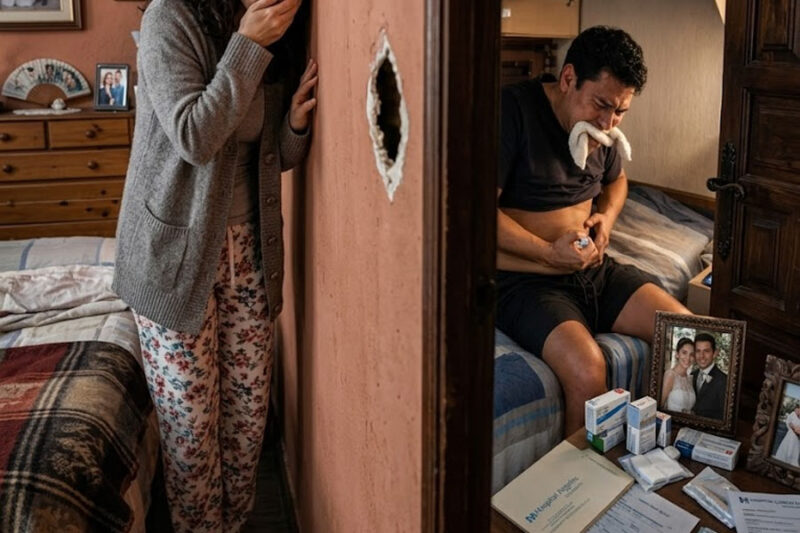 Hizo un agujero en la pared para descubrir si su esposo la engañaba, pero lo que vio esa noche la dejó sin aire