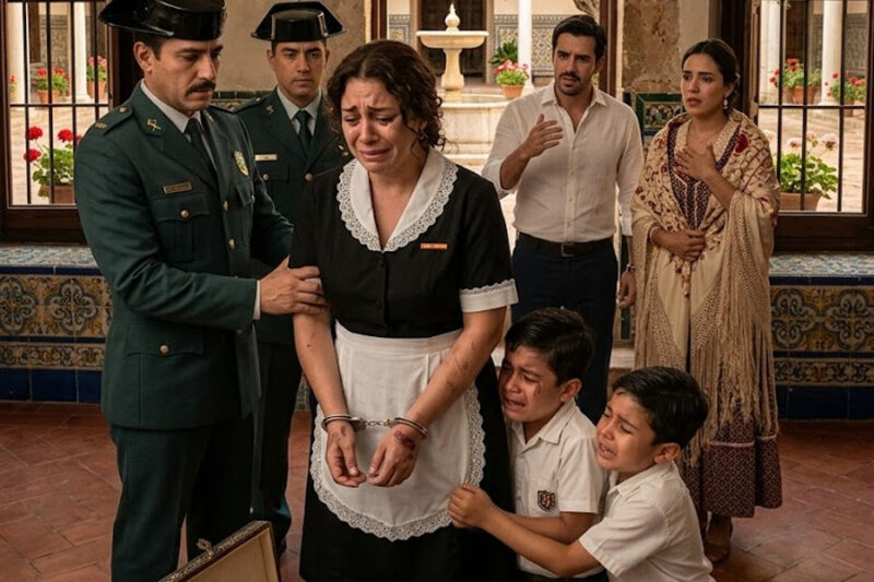 Los gemelos de 6 años se aferraron a la niñera esposada mientras su madre sonreía en silencio. Cuando el padre revisó las cámaras de seguridad, descubrió el aterrador secreto de su esposa.