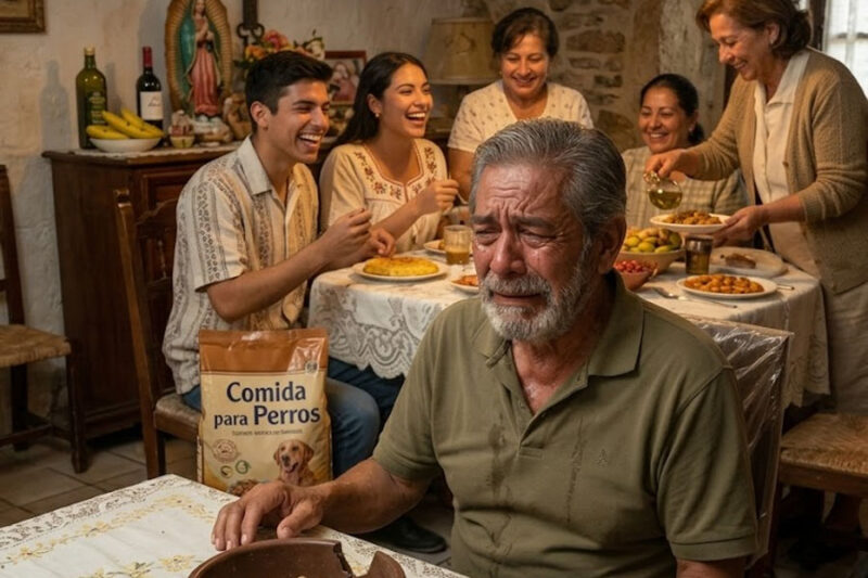 LE SIRVIERON COMIDA PARA PERRO EN SU CUMPLEAÑOS 70, ASÍ QUE ÉL CANCELÓ SUS TARJETAS Y DESTAPÓ EL PEOR SECRETO DE SU HIJO