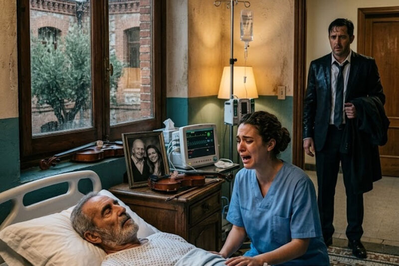 Le cantó al anciano olvidado en el hospital sin saber que el hijo que deseaba su muerte estaba escuchando detrás de la puerta