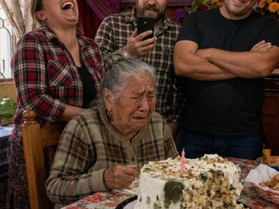 Sus hijos le regalaron basura en su cumpleaños 72 para burlarse en Facebook, pero al día siguiente la abuela les cobró cada lágrima