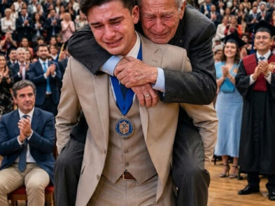 Todos se burlaban del padre que cargó 10 años a su hijo, hasta que en plena graduación el niño reveló: “Yo estudié para salvarte a ti”, y dejó mudo al pueblo