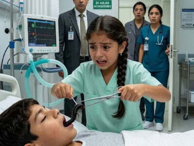 La niña de limpieza vio algo moverse en la garganta del heredero, pero todos la humillaron hasta que el monstruo salió vivo