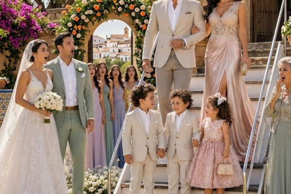 La llamaron “mujer incompleta” y la echaron con una maleta… pero 3 niños aparecieron en la boda y dejaron a todos helados