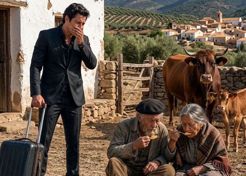 El Hijo Enviaba $3,000 Al Mes A Sus Padres… Volvió Sin Avisar Y Los Halló Comiendo Comida Para Vacas