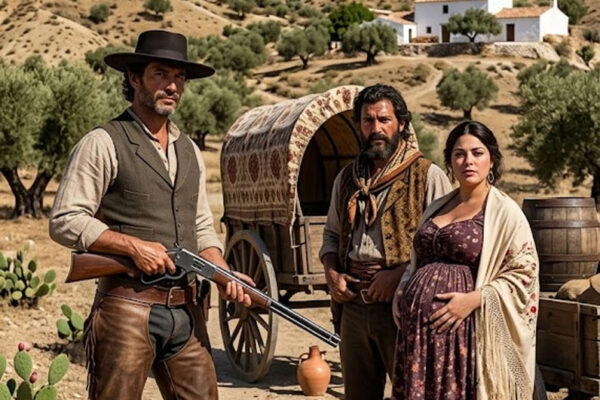 «Sube a mi carreta», gruñó el montañés al ver a la viuda embarazada luchando con la suya.