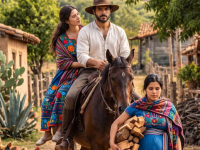 Mi prometida se burló de mi exesposa al verla embarazada y cargando leña en el rancho de Jalisco, sin saber que yo estaba haciendo cuentas: el divorcio fue hace 8 meses. Al enfrentarlas, mi ex me dijo: “Fui a buscarte, pero ella me aseguró: ‘Santiago no quiere verte, ya tiene otra vida’”. No discutí. Me bajé del caballo, guardé el anillo y le pedí que me mostrara el ultrasonido que llevaba meses en su bolso… y la fecha confirmó la peor traición.