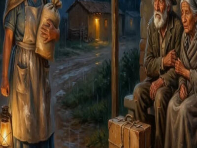 Una viuda acoge a dos ancianos en la lluvia, pero la verdad la deja sin aliento