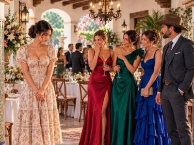 Las Mujeres Se Rieron de Su Vestido Sencillo en el Baile… Hasta Que el Hacendado Reconoció el Bordado de Su Madre