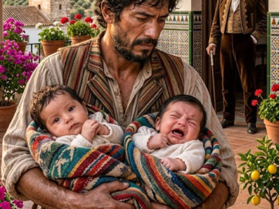 El Hacendado Acogió a un Padre con Gemelos… Sin Saber que Era Su Hijo