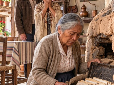PART 2: Volví antes de tiempo y encontré a mi hijo intentando sacar del viejo horno los papeles que mi madre había escondido durante 70 años, mientras el comprador ya desviaba el agua de nuestra finca. Entonces lo oí decir: “Solo quería cerrar la venta antes de que encontraras esos documentos”. No discutí: llamé al archivo y paralicé la operación. Pero una pequeña llave cosida dentro de una manta abrió un segundo plano que cambiaba toda la historia.