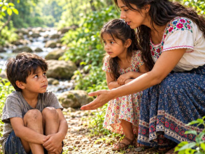 Encontré a un niño de 4 años llorando solo en el monte y lo llevé a casa, aunque mi hija tuvo que compartir con él el último paquete de galletas que nos quedaba. Tres días después, su padre volvió a mi humilde casa y dijo: “Quiero que trabajes en mi rancho; habrá una casa y escuela para tu hija.” Pensé que era la salida que tanto había pedido. Pero al llegar, la hermana de su esposa fallecida me miró como si acabara de ocupar un lugar que no me correspondía.