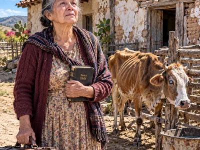 Al oír el testamento, Elena descubrió que sus hijos recibirían la casa, los ahorros y la camioneta, mientras a ella le dejaban un rancho en ruinas y una vaca enferma. Cuando intentaron quitarle incluso eso, su hijo dijo ante un juez: “Mi mamá nunca ha manejado dinero sola; solo queremos evitar que alguien se aproveche de ella”. Elena no discutió: puso sus cuentas y recibos sobre la mesa. Pero en su bolso guardaba una carta de su difunto esposo dirigida a una mujer que ella jamás había oído nombrar.