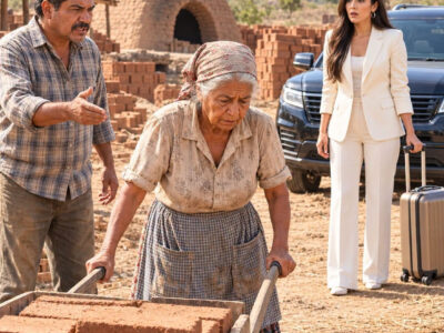 Después de casi 10 años enviando dinero para que mi madre viviera tranquila, regresé sin avisar y la encontré, a sus 71 años, empujando un carro de ladrillos bajo el calor de un horno. En su bolsa solo había agua, 2 tortillas y un frasco de pastillas casi vacío. Entonces el encargado me dijo algo que me dejó helada: mi propio hermano había conseguido ese trabajo para ella. Ahora tenía que descubrir por qué él llevaba años asegurándome que mamá no necesitaba nada.