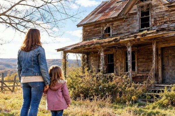 Su marido la echó de casa con una sola maleta, así que compró una casa de campo por 50 dólares y encontró la puerta que él más temía.