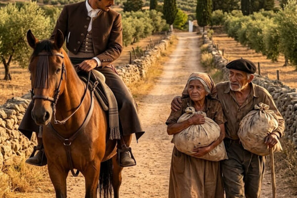 Al mirar por la ventana antes del amanecer, vi a los hijos de Antonio acercarse con 2 hombres mientras sus padres temblaban dentro de mi casa. Ellos venían por una finca; los ancianos solo intentaban conservar el hogar de toda su vida. «Todo eso acabará siendo nuestro algún día». Llamé a la Guardia Civil y cerré la cancela, pero el sobre que Antonio guardaba escondía algo todavía peor.