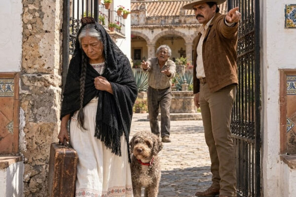 Volví antes del amanecer y vi a mi propio hijo cambiar el candado de una oficina que juraba estar vacía, mientras yo salía de nuestra finca con una maleta. “Te llevas al perro y hoy se acaba esto.” No discutí: llamé a mi nieta y regresé por los documentos. Entonces Cenizo volvió con cera azul pegada a las patas… la misma del sello que debía haber desaparecido años atrás.