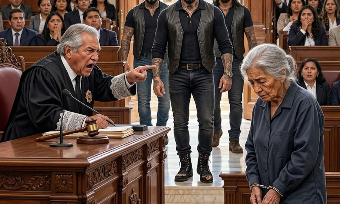 Al entrar en el juzgado, descubrí que un empresario quería quitarme la casa donde crié a mis 3 hijos, mientras él sonreía y yo apenas podía defenderme. «Firme y márchese, aquí no tiene a nadie», escuché. Dejé el bolígrafo sobre la mesa y exigí que revisaran las escrituras. Entonces se abrieron las puertas y aparecieron 3 hombres de cuero negro con una carpeta que podía hundirlo todo.