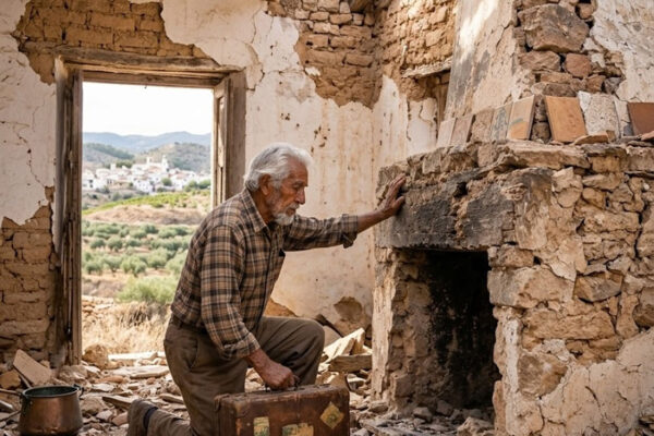 Cuando mis hijos me dijeron que debía dejar la casa que construí con mis propias manos, vi a mi familia repartirse mi habitación mientras yo preparaba una vieja bolsa. «Aquí ya no hay sitio para ti, papá». Me marché sin discutir y caminé hasta la casa abandonada de mi madre, donde encontré una olla hirviendo sobre el antiguo fogón… y una pequeña huella que llevaba 80 años esperando mi regreso.