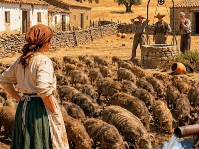 Pagó 25 dólares por 80 cerdos hambrientos; estos desenterraron un manantial frío que la sequía nunca había tocado.